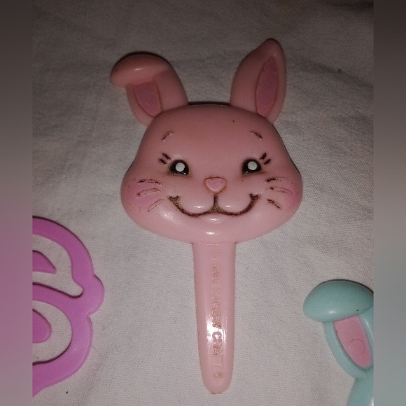 Vintage Easter Holiday Cake Cupcake Bunny Rabbit Toppers Happy Easter Cake Decor - Picture 3 of 6